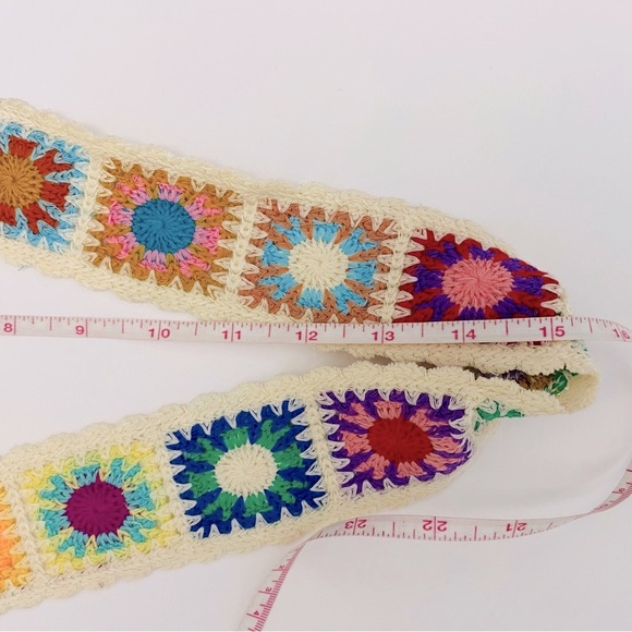 Colourful Bohemian Knit / Crochet Crossbody / Shoulder Bag - Picture 6 of 7